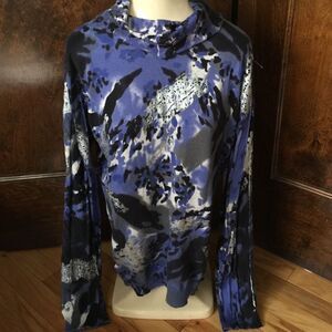 Spanner Sport multicolor print cowl sweater, med